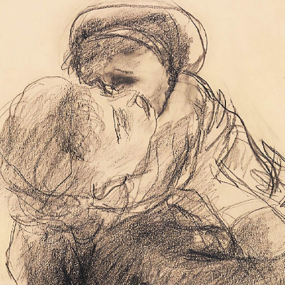 Mother and Child by Yasuo Kuniyoshi as an art print for wall art, room decor and prints for wall styling