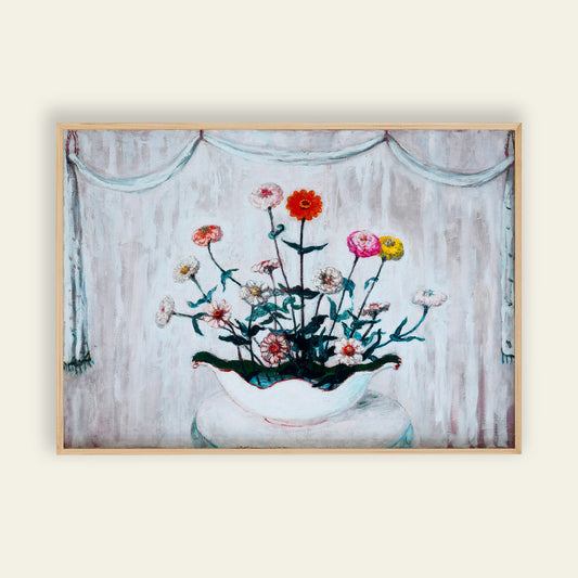 Zinnias by Florine Stettheimer