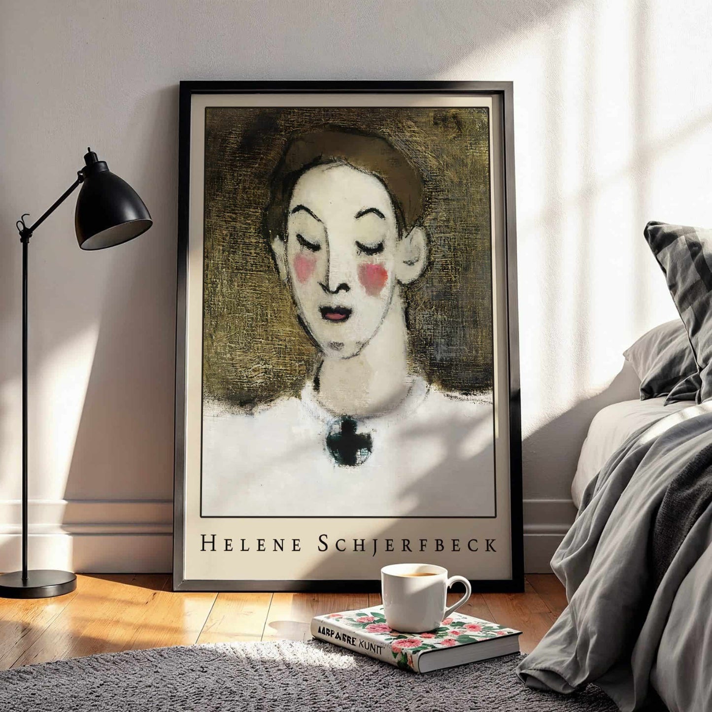 Nurse I (Kaija Lahtinen) by Helene Schjerfbeck, figure wall art, Expressionist print, Finnish portrait, minimal, home decor print, framed wall art, art poster