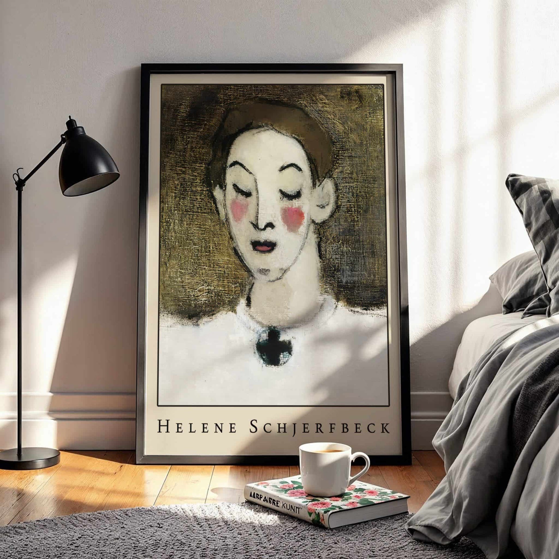Nurse I (Kaija Lahtinen) by Helene Schjerfbeck, figure wall art, Expressionist print, Finnish portrait, minimal, home decor print, framed wall art, art poster