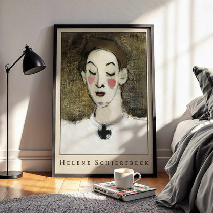 Nurse I (Kaija Lahtinen) by Helene Schjerfbeck, figure wall art, Expressionist print, Finnish portrait, minimal, home decor print, framed wall art, art poster
