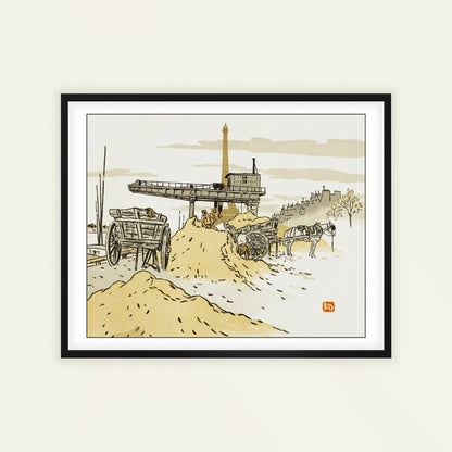 Du Quai de Grenelle by Henri Rivière, home office decor, Paris wall art, French Eiffel Tower, lithograph, vintage poster, framed wall art, art poster