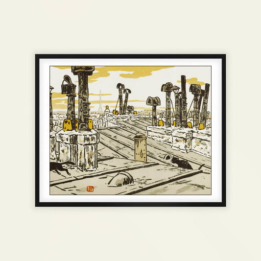 Sur les Toits | From '36 Views of the Eiffel Tower' by Henri Rivière