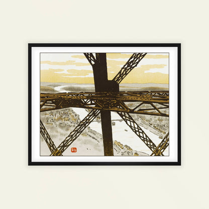 Dans la Tour | From '36 Views of the Eiffel Tower' by Henri Rivière