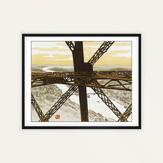 Dans la Tour | From '36 Views of the Eiffel Tower' by Henri Rivière
