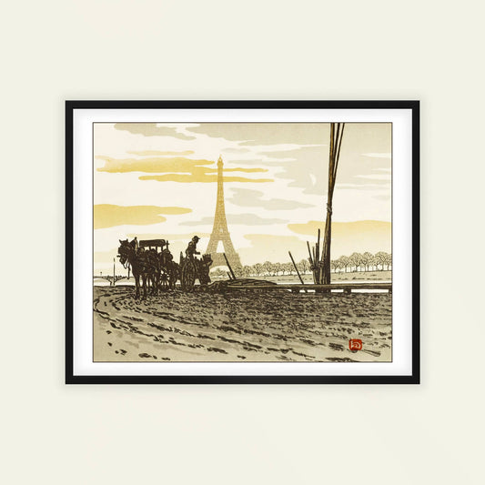 Du Quai de Passy Charbonniers | From '36 Views of the Eiffel Tower' by Henri Rivière