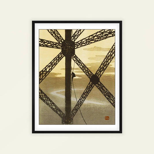 Le Peintre dans la Tour | From '36 Views of the Eiffel Tower' by Henri Rivière