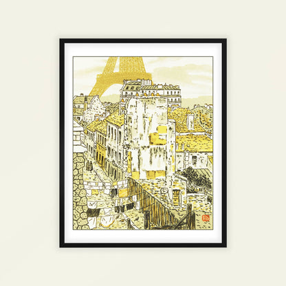 Rue Beethoven | From '36 Views of the Eiffel Tower' by Henri Rivière