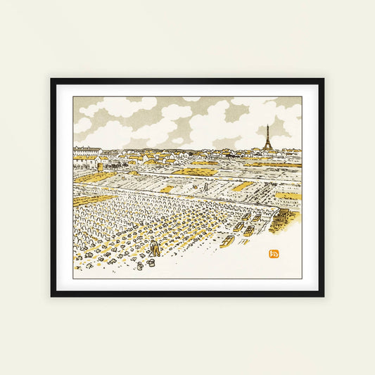 Des Jardins Maraichers des Grenelle | From '36 Views of the Eiffel Tower' by Henri Rivière