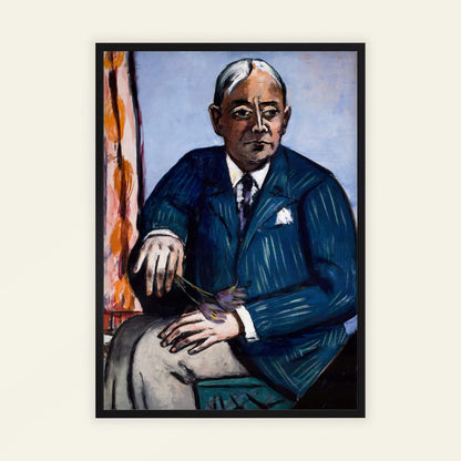 Portrait of Ludwig Berger by Max Beckmann, figure wall art, portrait print, German modernist, Expressionist, framed print, framed wall art, art poster