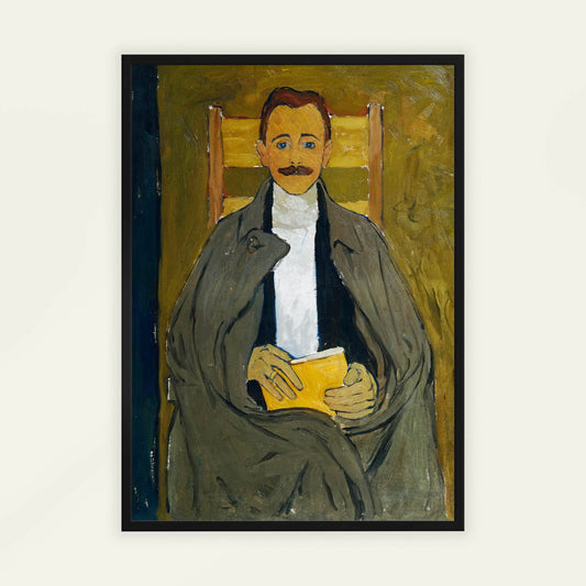 Portrait of Rudolf Steindl by Koloman Moser, figure wall art, Art Nouveau print, Austrian Wiener Werkstätte, decorative, statement print, framed wall art, art poster