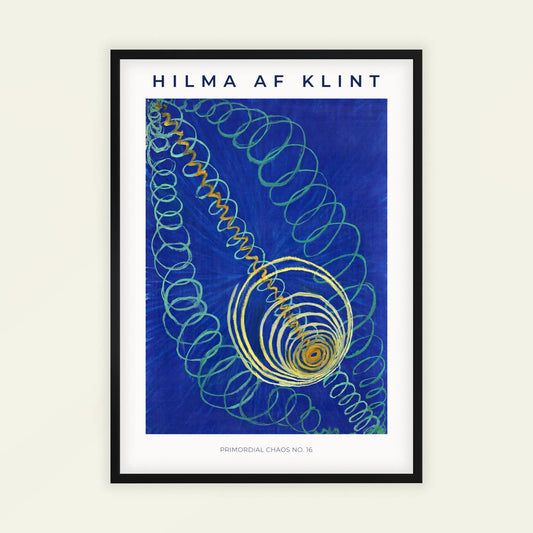 Primordial Chaos, No. 16 by Hilma Af Klint (with artist's name), modern wall decor, modern art poster, Swedish Theosophy, colour symbol, bedroom wall decor, framed wall art, art poster