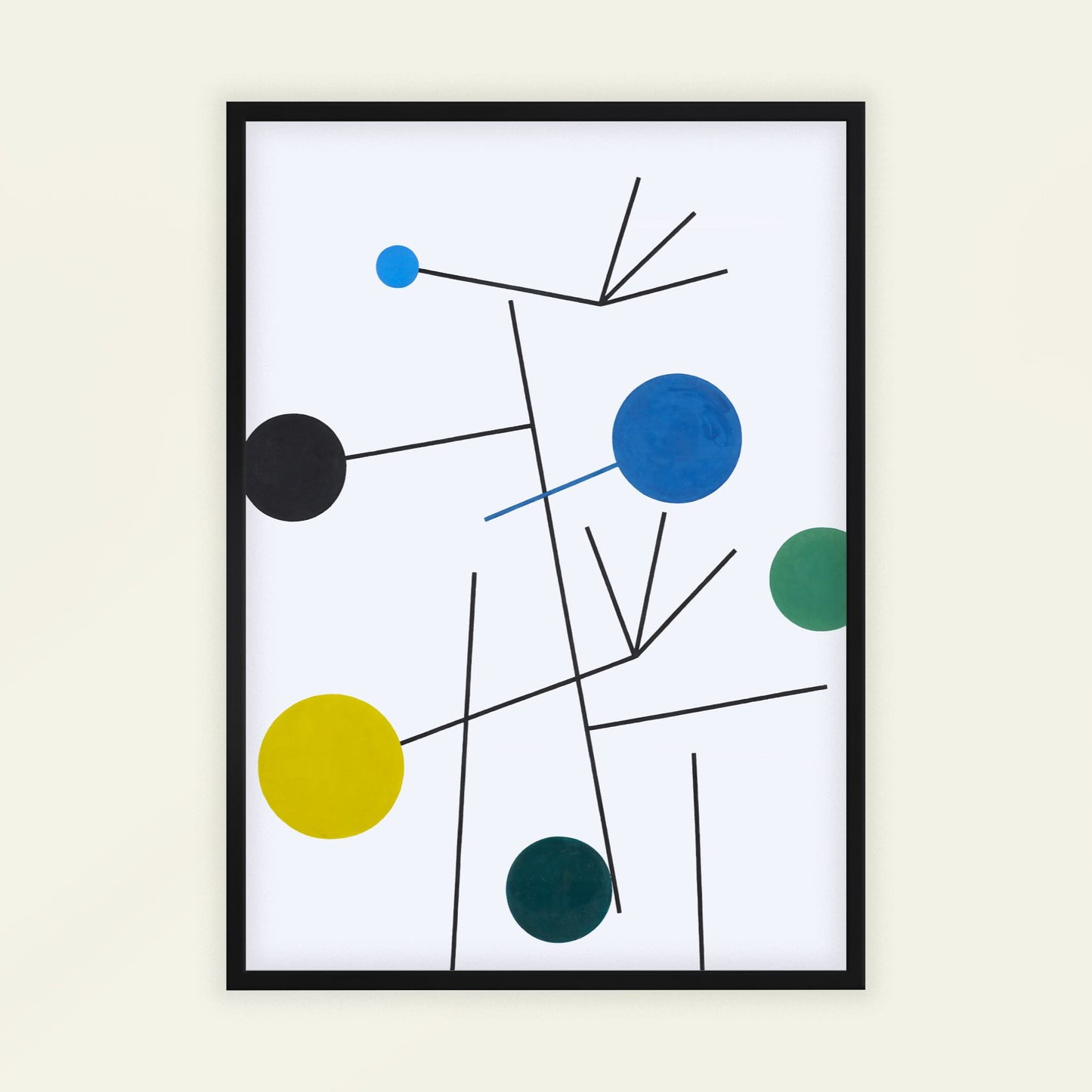 Rising, Falling, Clinging, Flying by Sophie Taeuber-Arp, modern art poster, geometric wall art, Swiss modernist, geometric abstract, framed print, framed wall art, art poster