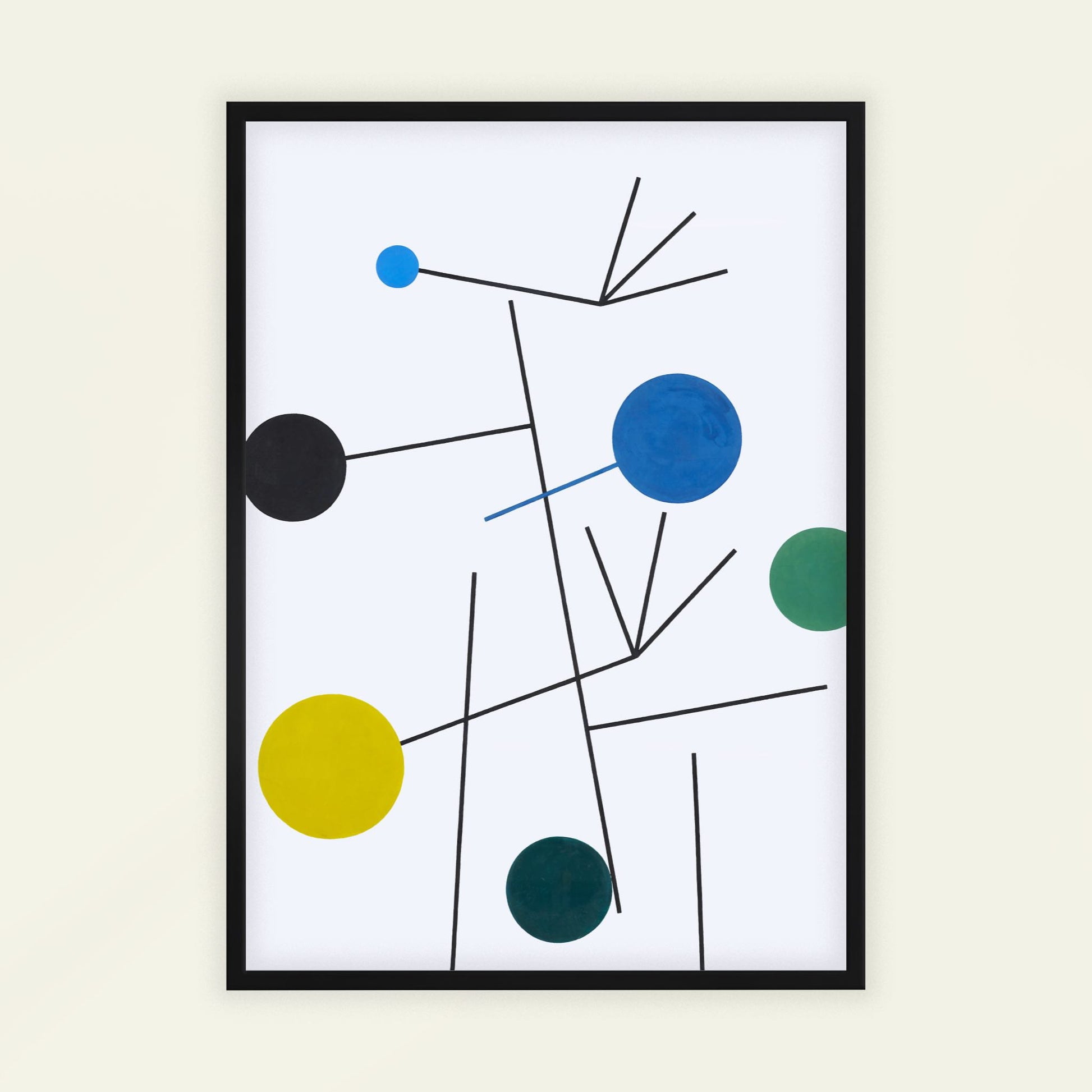 Rising, Falling, Clinging, Flying by Sophie Taeuber-Arp, modern art poster, geometric wall art, Swiss modernist, geometric abstract, framed print, framed wall art, art poster