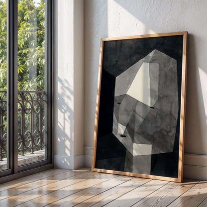 Rough-Cut Head by Paul Klee, modern wall decor, portrait print, Swiss-German colour, whimsical, office wall art, framed wall art, art poster