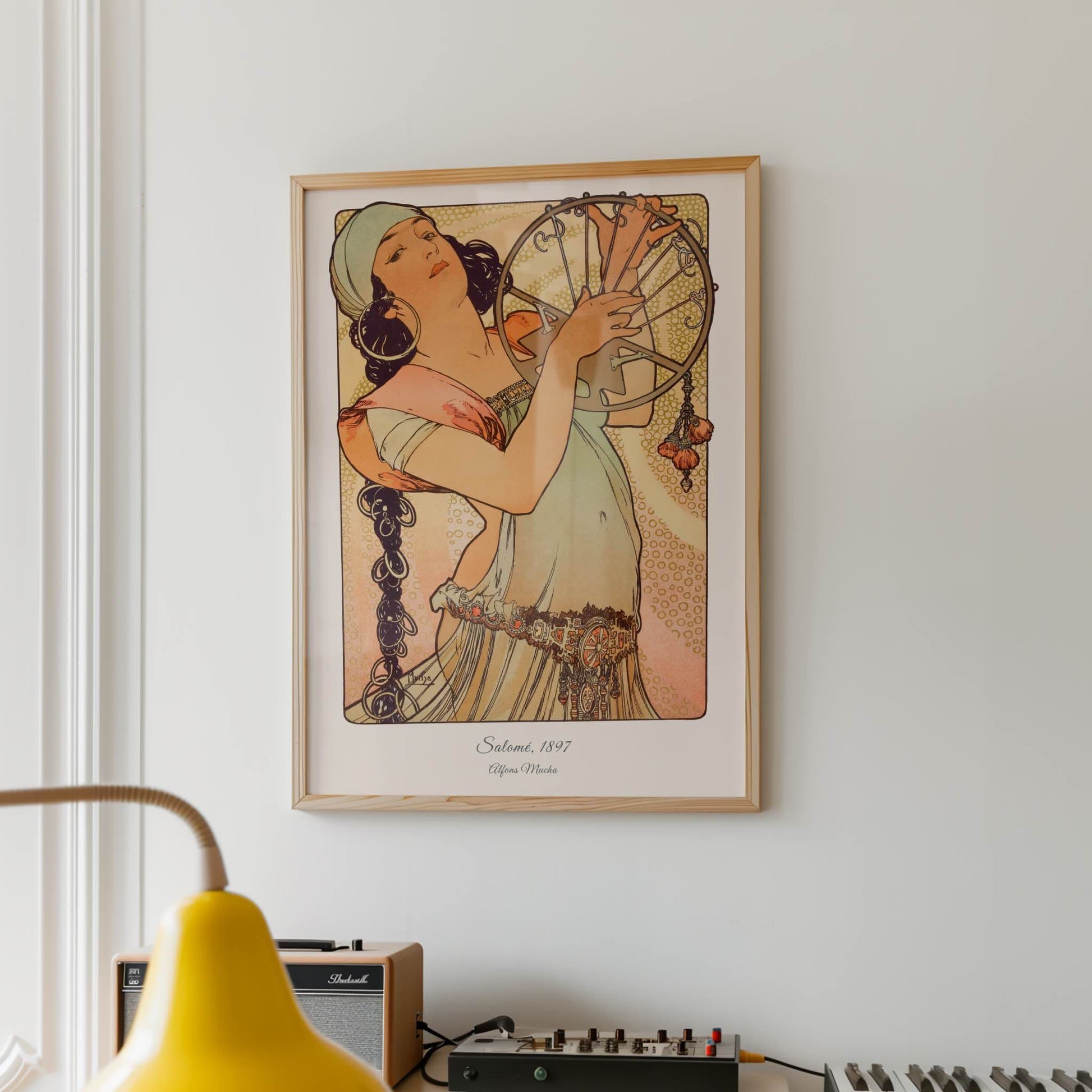Salomé by Alfons Mucha (with artist's name), portrait print, vintage portrait, Czech Art Nouveau, decorative, home decor print, framed wall art, art poster