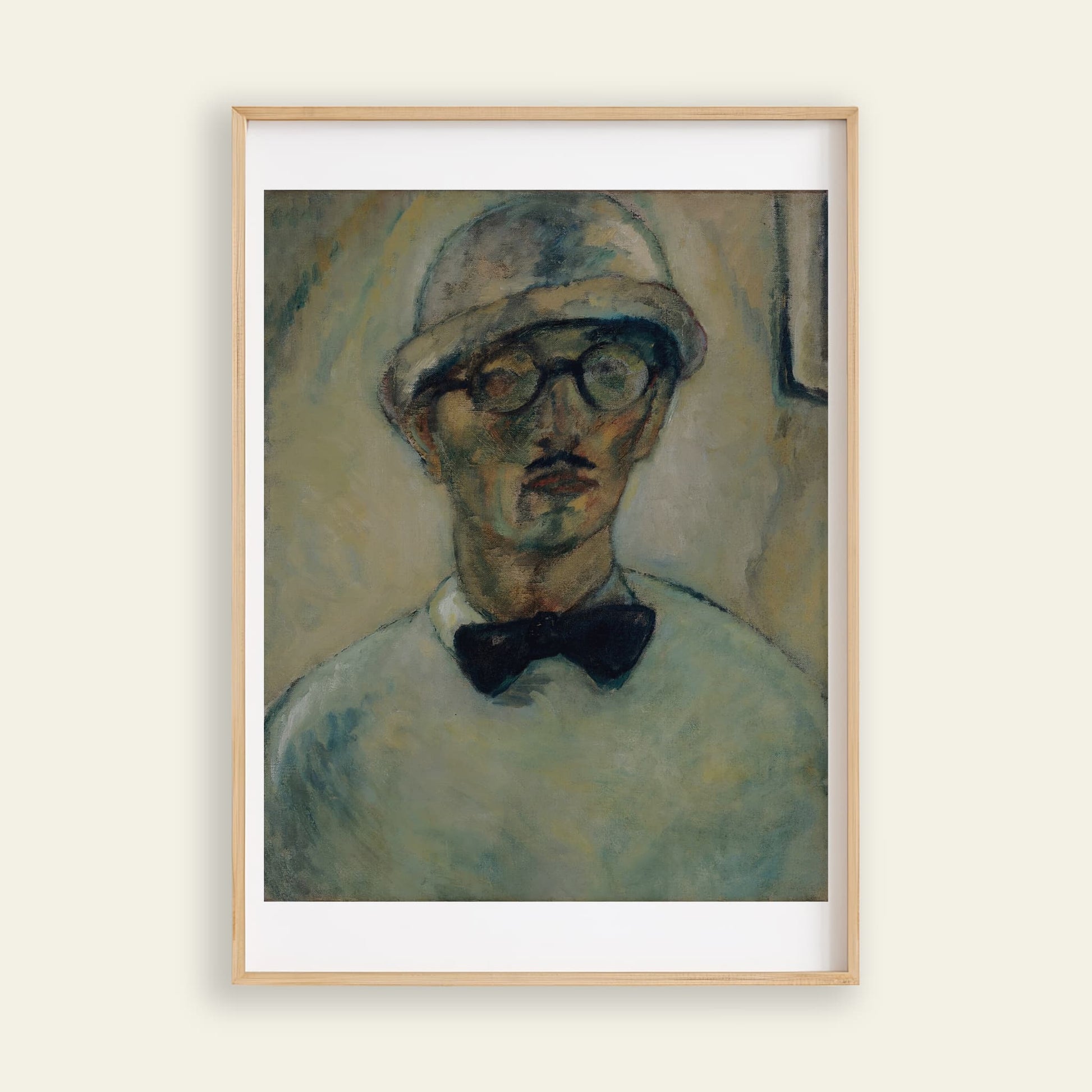Modern Yasuo Kuniyoshi print of Self Portrait, showing the face of life as characterful wall art