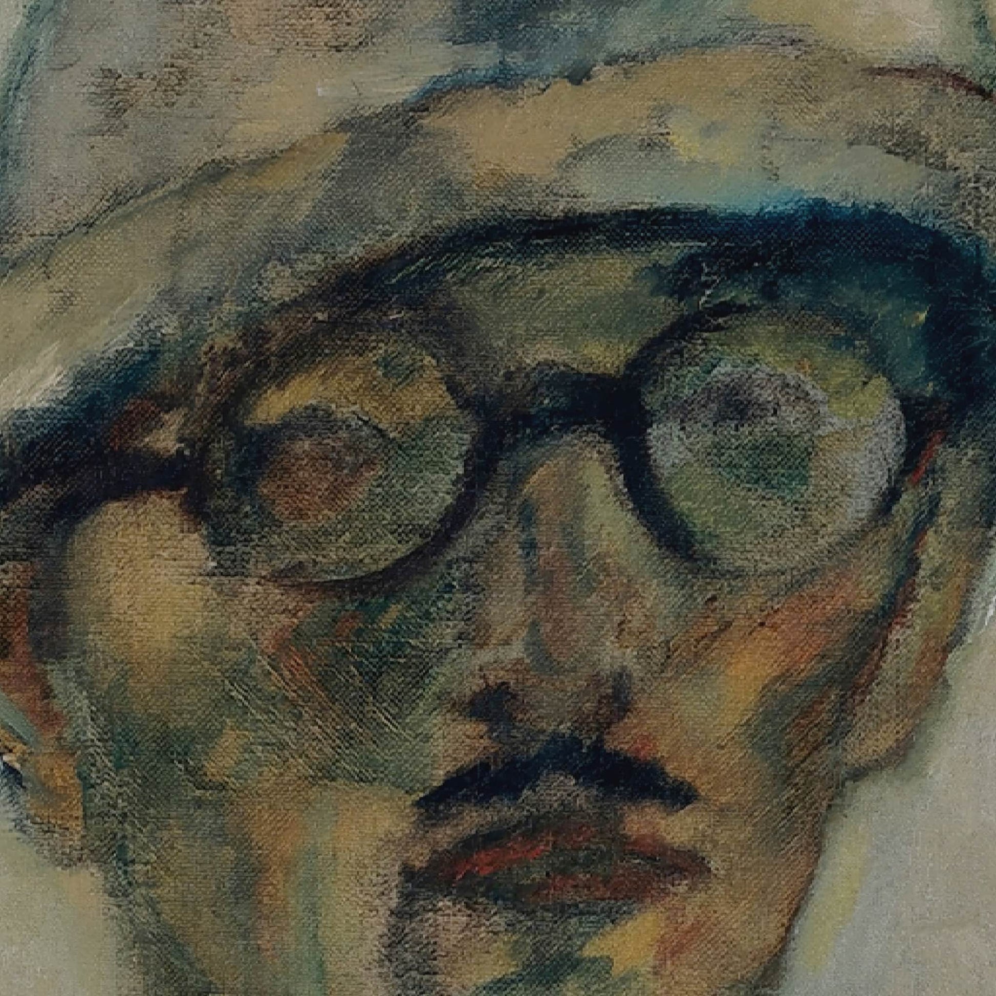 Yasuo Kuniyoshi artwork Self Portrait, expressive wall art print and modern portrait art for your home