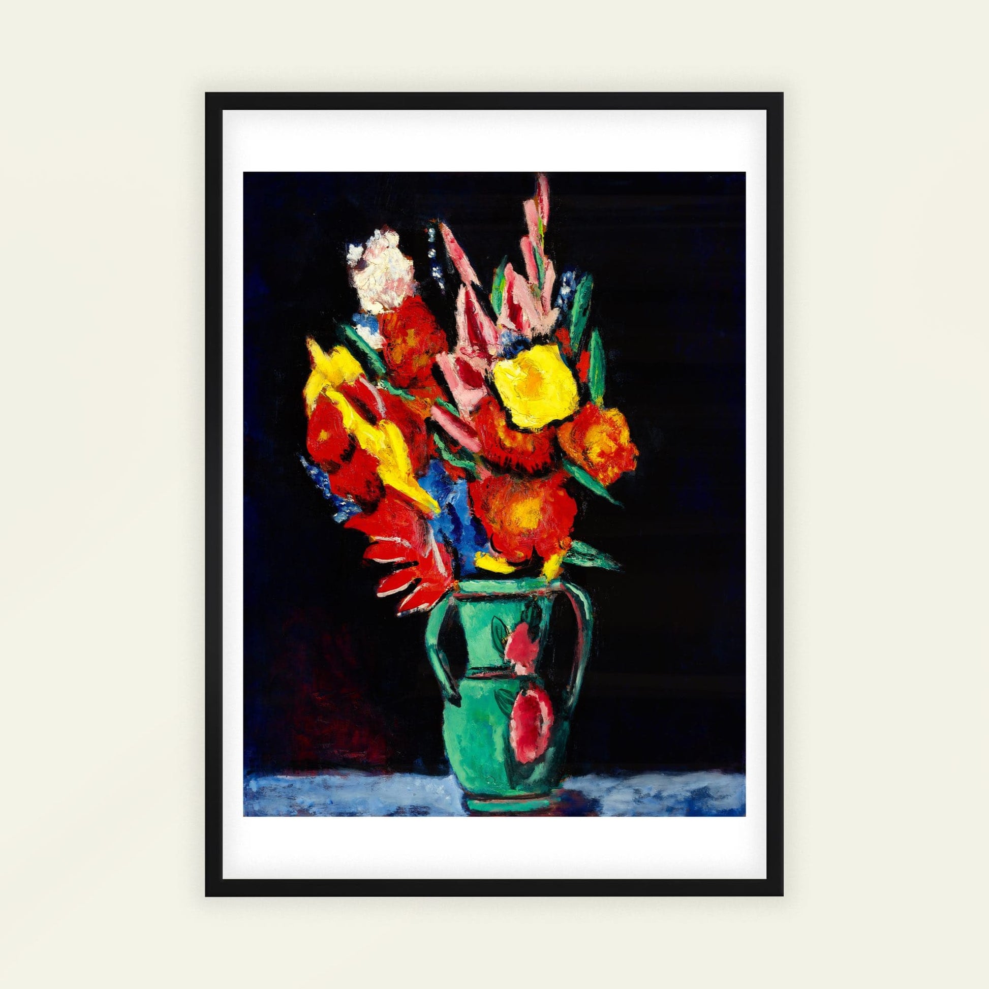 Still Life with Flowers by Marsden Hartley, nature decor, kitchen wall art, American folk modern, Provincetown, art reproduction, framed wall art, art poster