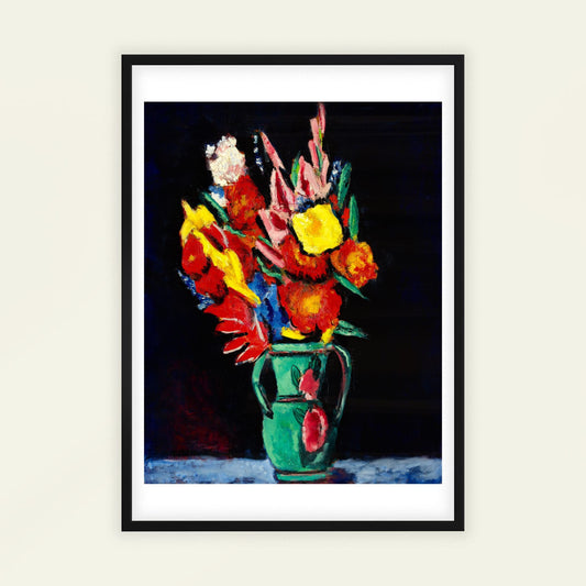Still Life with Flowers by Marsden Hartley, nature decor, kitchen wall art, American folk modern, Provincetown, art reproduction, framed wall art, art poster