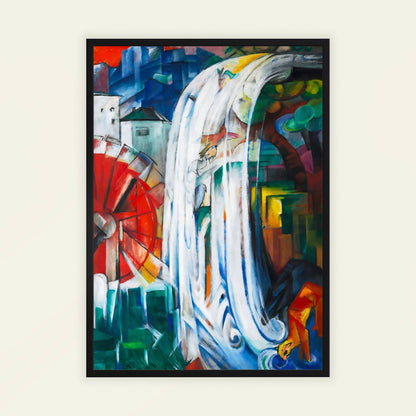 The Bewitched Mill by Franz Marc, wildlife wall art, abstract art print, German Expressionist, animal art, gallery wall decor, framed wall art, art poster