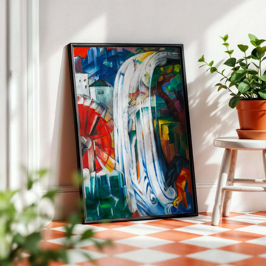 The Bewitched Mill by Franz Marc, animal print, nature poster, German modernist, Blue Rider, office wall art, framed wall art, art poster