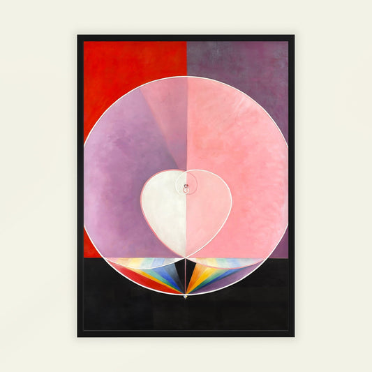 The Dove, No. 2 by Hilma Af Klint. Framed abstract art with geometric shapes on a white background