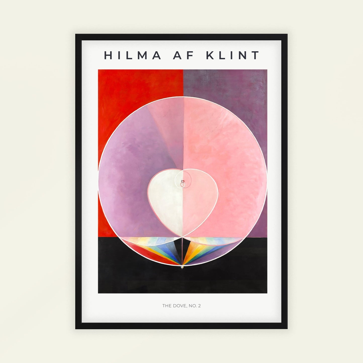 The Dove, No. 2 by Hilma Af Klint (with artist's name), modern art poster, geometric wall art, Swedish colour symbol, geometric, small art print, framed wall art, art poster