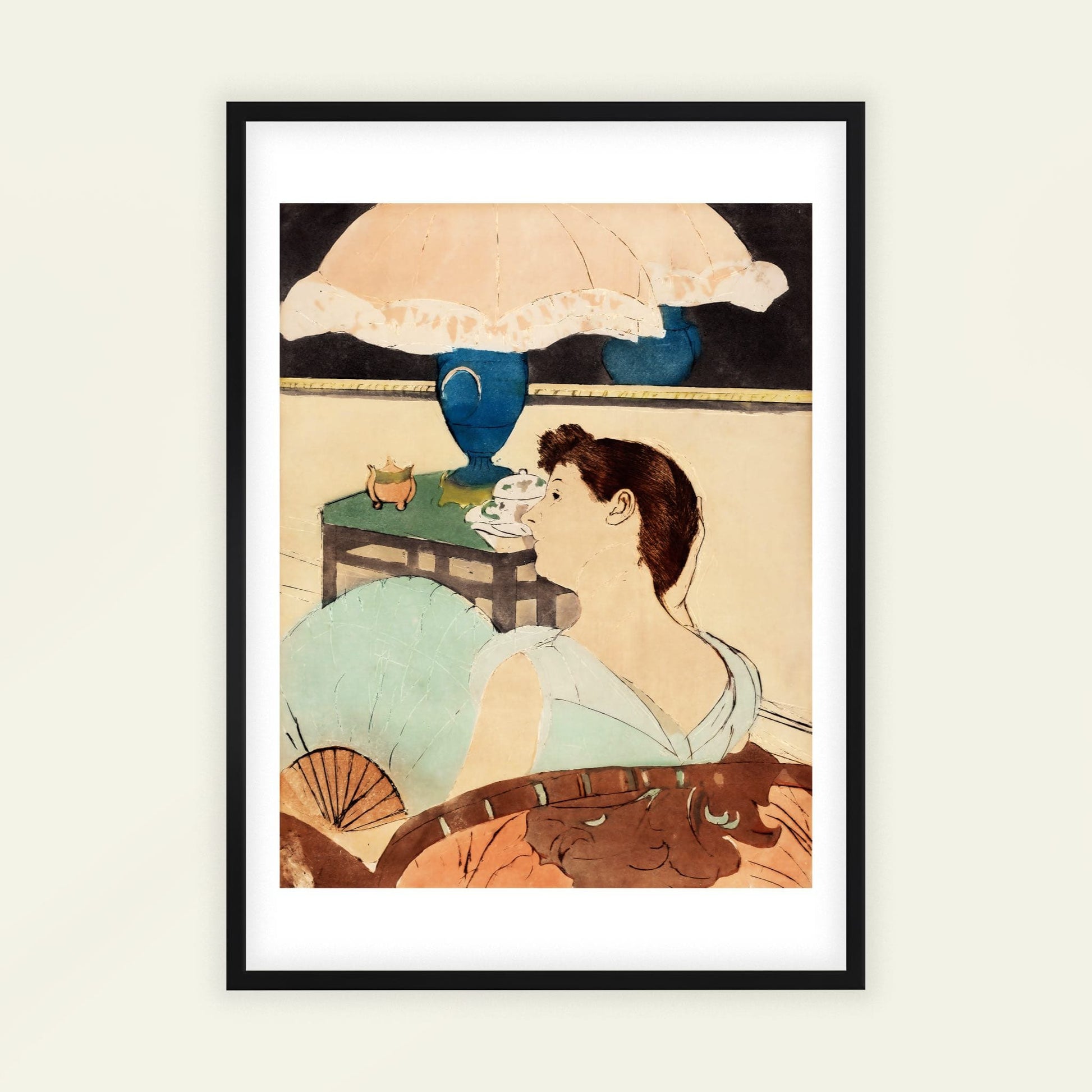 The Lamp by Mary Cassatt, vintage portrait, classic art poster, American portrait, feminine, affordable wall art, framed wall art, art poster