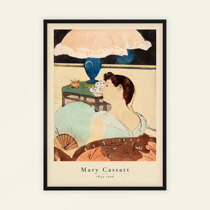 The Lamp by Mary Cassatt (with artist's name), classic art poster, figure wall art, American feminine, mother and child, unique art print, framed wall art, art poster