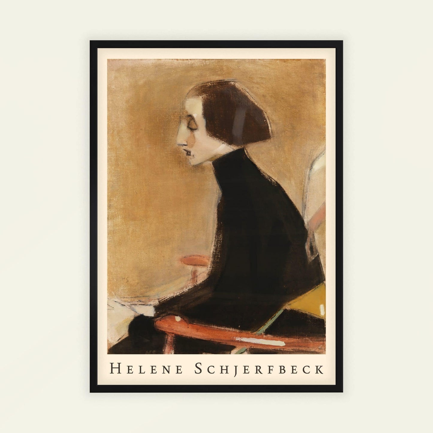 The Seamstress, Half-Length Portrait (The Working Woman) by Helene Schjerfbeck, Expressionist print, nautical print, Finnish portrait, minimal, unique art print, framed wall art, art poster