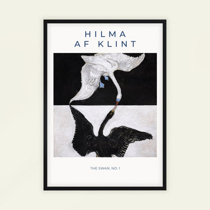 The Swan, No. 1 by Hilma Af Klint (with artist's name), animal print, nature poster, Swedish spiritual abstract, Theosophy, large wall art, framed wall art, art poster