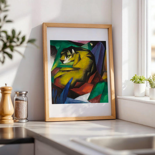 The Tiger by Franz Marc, modern wall decor, animal print, German Expressionist, animal art, small art print, framed wall art, art poster