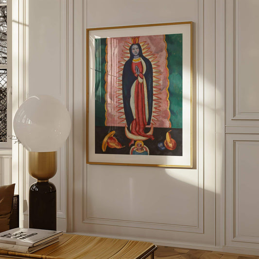 The Virgin of Guadalupe by Marsden Hartley, Expressionist print, still life print, American still life, modernist, small art print, framed wall art, art poster