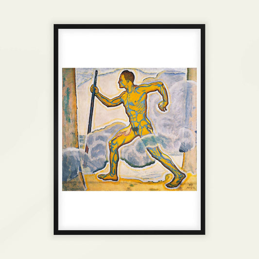 The Wanderer by Koloman Moser, decorative wall art, figure wall art, Austrian design, Wiener Werkstätte, gallery wall decor, framed wall art, art poster