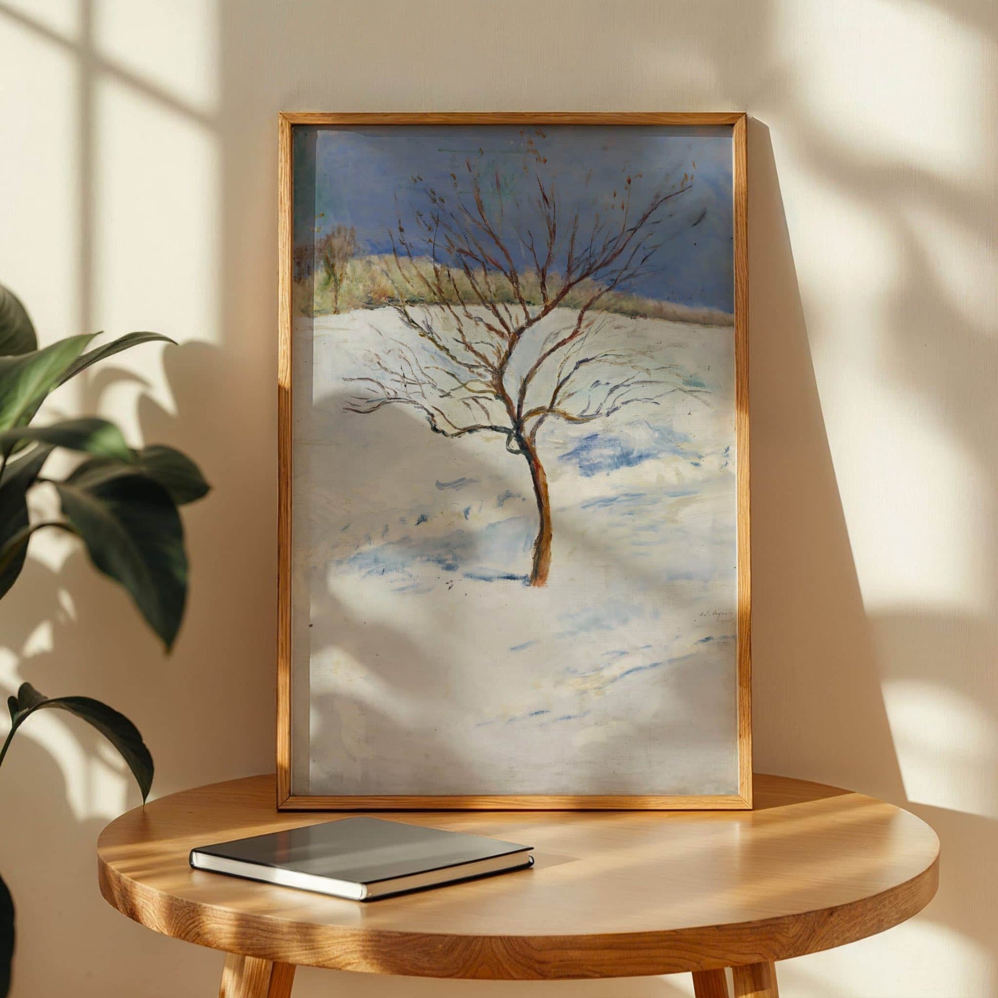 Tree in a Snowy Landscape by August Macke, Expressionist print, flower wall art, German Expressionist, Fauvist colour, unique art print, framed wall art, art poster