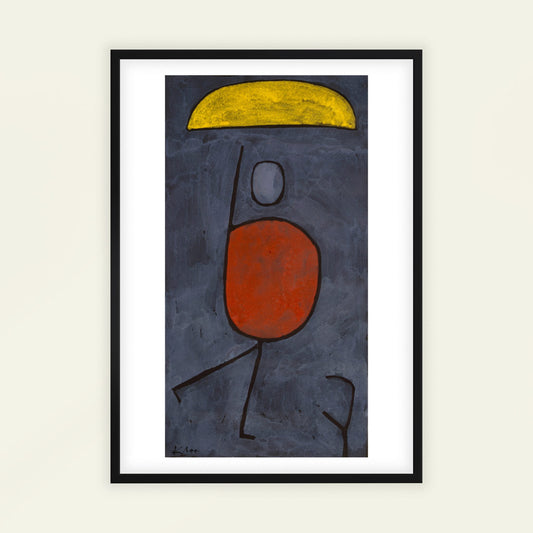With an Umbrella by Paul Klee, bold colour wall art, modern art poster, Swiss-German Bauhaus, abstract, home decor print, framed wall art, art poster