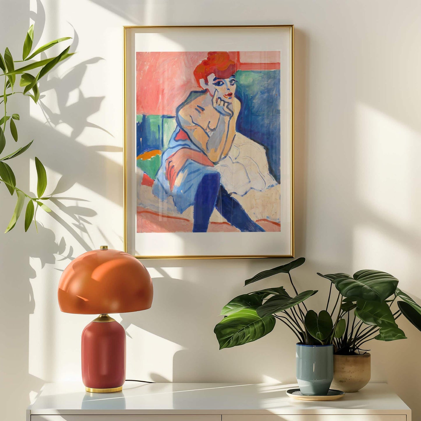 Woman in a Chemise by André Derain, Expressionist print, Impressionist print, French Fauvist, Collioure, unique art print, framed wall art, art poster