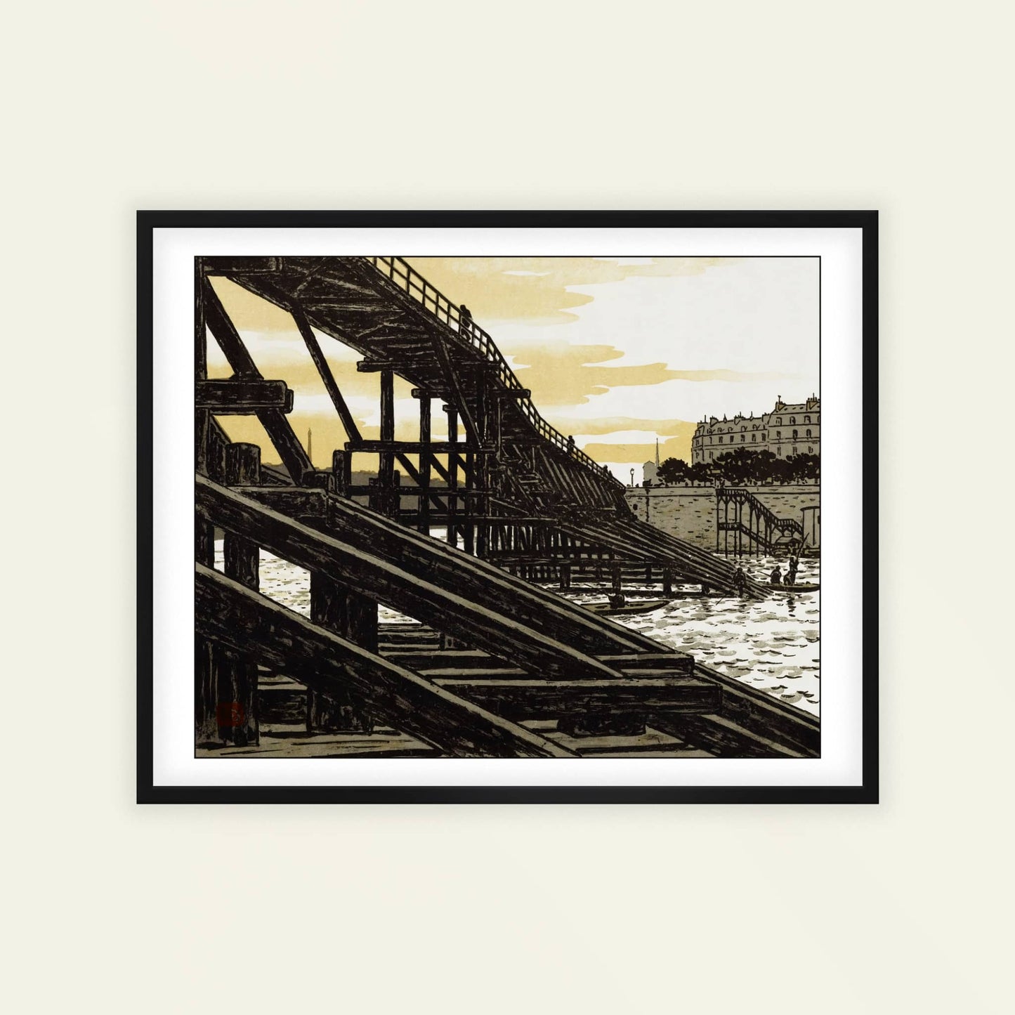 De l’Estacade by Henri Rivière, Impressionist print, Eiffel Tower print, French vintage travel, Eiffel Tower, office wall art, framed wall art, art poster