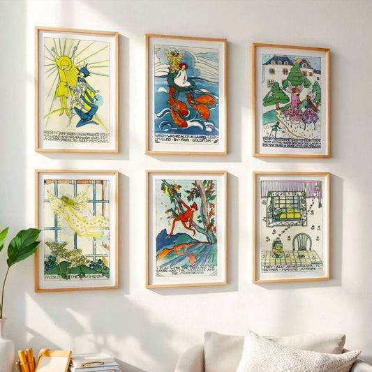 Set of 6 prints by Jessie M. King (1929)
