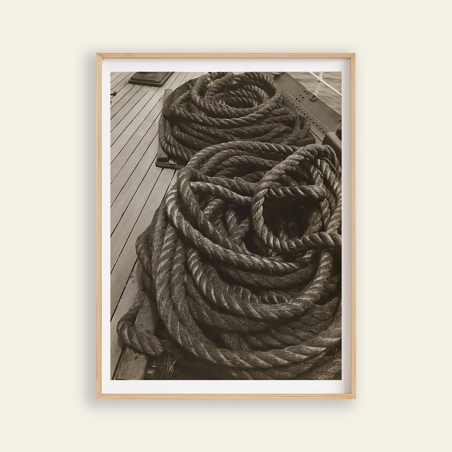 Yasuo Kuniyoshi Ropes on Deck photographic art print, for prints for wall, portrait wall art and modern room decor